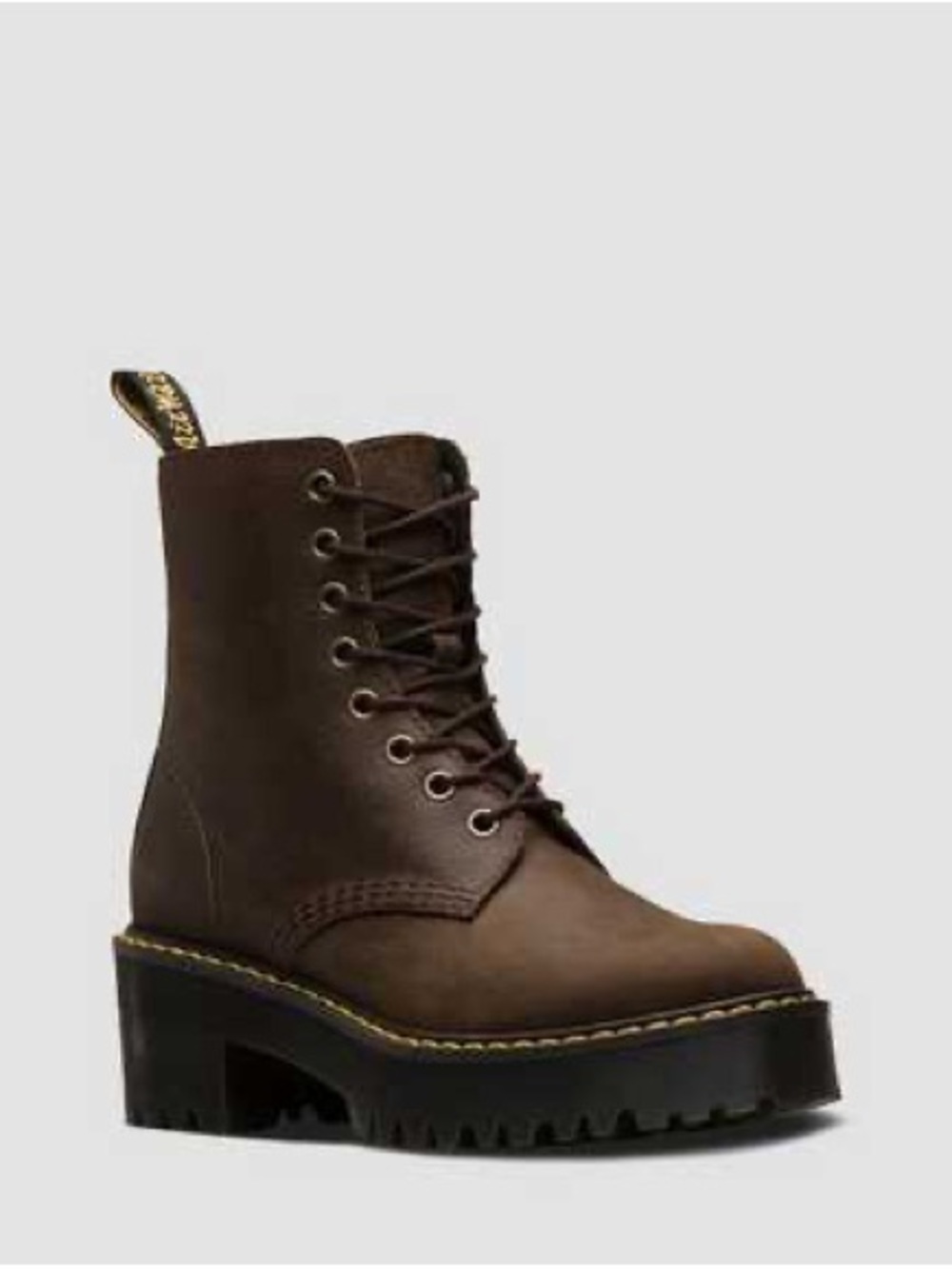 Dr. Martens Shriver Hi Platform Boots Dark Brown Size 9 NWT